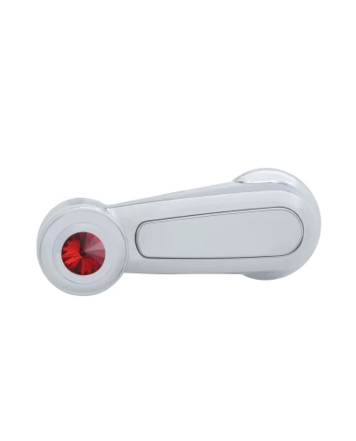 (CARD) CHROME PLASTIC 2006+ PETERBILT WINDOW CRANK W/ DIAMOND - RED (CARD) CHROME PLASTIC 2006+ PETERBILT WINDOW CRANK W/ DIAMOND - RED