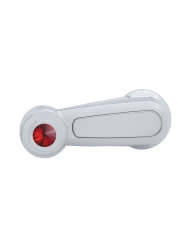 (CARD) CHROME PLASTIC 2006+ PETERBILT WINDOW CRANK W/ DIAMOND - RED (CARD) CHROME PLASTIC 2006+ PETERBILT WINDOW CRANK W/ DIAMOND - RED