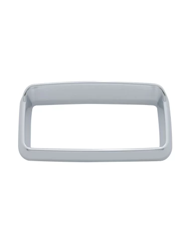 (CARD) CHROME PLASTIC 2006+ PETERBILT CENTER DASH INSTRUMENT BEZEL W/ VISOR (CARD) CHROME PLASTIC 2006+ PETERBILT CENTER DASH INSTRUMENT BEZEL W/ VISOR