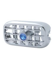 (CARD) CHROME PLASTIC 2006+ PETERBILT A/C VENT W/ DIAMOND - BLUE (CARD) CHROME PLASTIC 2006+ PETERBILT A/C VENT W/ DIAMOND - BLUE