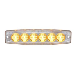 UP36683B-6 High Power LED Super Thin Warning Light - Amber LED/Clear Lens (Bulk)