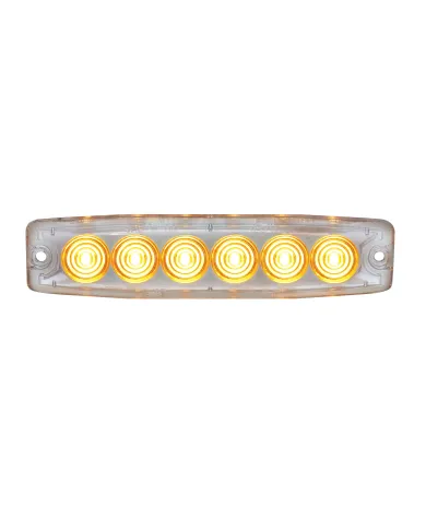 UP36683B-6 High Power LED Super Thin Warning Light - Amber LED/Clear Lens (Bulk)