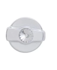 (CARD) CHROME PLASTIC KENWORTH WIPER DIAL KNOB W/ DIAMOND - CLEAR (CARD) CHROME PLASTIC KENWORTH WIPER DIAL KNOB W/ DIAMOND - CLEAR