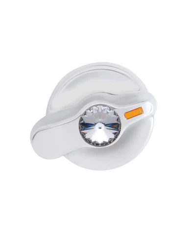 (CARD) CHROME PLASTIC INTERNATIONAL A/C DIAL KNOB W/ DIAMOND - CLEAR (CARD) CHROME PLASTIC INTERNATIONAL A/C DIAL KNOB W/ DIAMOND - CLEAR