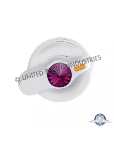 (CARD) CHROME PLASTIC INTERNATIONAL A/C DIAL KNOB W/ DIAMOND - PURPLE (CARD) CHROME PLASTIC INTERNATIONAL A/C DIAL KNOB W/ DIAMOND - PURPLE