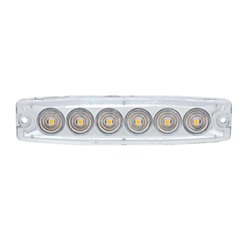 UP36683B-6 High Power LED Super Thin Warning Light - Amber LED/Clear Lens (Bulk)