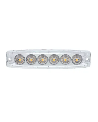 UP36683B-6 High Power LED Super Thin Warning Light - Amber LED/Clear Lens (Bulk)