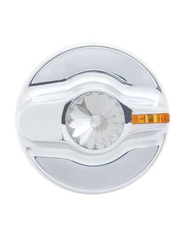 (CARD) CHROME PLASTIC 2002 KENWORTH A/C DIAL KNOB W/ DIAMOND - CLEAR (CARD) CHROME PLASTIC 2002 KENWORTH A/C DIAL KNOB W/ DIAMOND - CLEAR