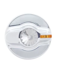 (CARD) CHROME PLASTIC 2002 KENWORTH A/C DIAL KNOB W/ DIAMOND - CLEAR (CARD) CHROME PLASTIC 2002 KENWORTH A/C DIAL KNOB W/ DIAMOND - CLEAR