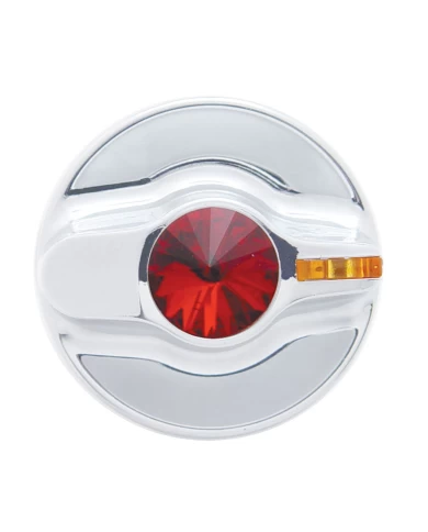 (CARD) CHROME PLASTIC 2002 KENWORTH A/C DIAL KNOB W/ DIAMOND - RED (CARD) CHROME PLASTIC 2002 KENWORTH A/C DIAL KNOB W/ DIAMOND - RED