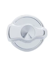 (CARD) CHROME PLASTIC PETERBILT A/C DIAL KNOB - INDENTED (CARD) CHROME PLASTIC PETERBILT A/C DIAL KNOB - INDENTED