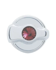 (CARD) CHROME PLASTIC PETERBILT A/C DIAL KNOB W/ DIAMOND - PURPLE (CARD) CHROME PLASTIC PETERBILT A/C DIAL KNOB W/ DIAMOND - PURPLE