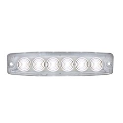 UP36684B-6 High Power LED Super Thin Warning Light - White LED/Clear Lens (Bulk)