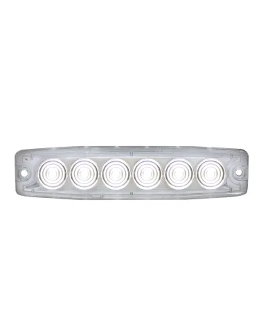 UP36684B-6 High Power LED Super Thin Warning Light - White LED/Clear Lens (Bulk)