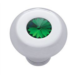 UP23585-Small Deluxe Dash Knob With Green Crystal