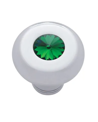 UP23585-Small Deluxe Dash Knob With Green Crystal