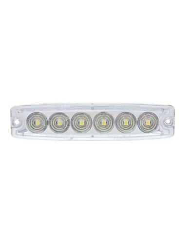 UP36684B-6 High Power LED Super Thin Warning Light - White LED/Clear Lens (Bulk)
