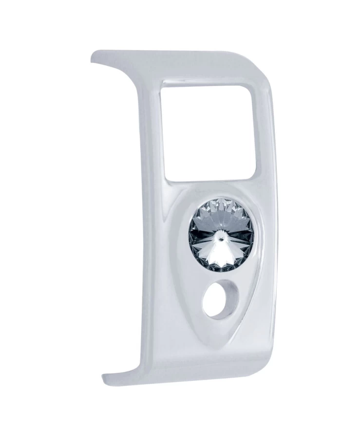 (3/CARD) CHROME PLASTIC 2006+ KENWORTH 2 OPENINGS ROCKER SWITCH COVER W/ DIAMOND - SMOKE (3/CARD) CHROME PLASTIC 2006+ KENWORTH 2 OPENINGS ROCKER SWITCH COVER W/ DIAMOND - SMOKE