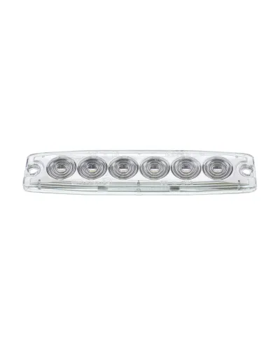 UP36684B-6 High Power LED Super Thin Warning Light - White LED/Clear Lens (Bulk)