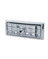 (CARD) CHROME PLASTIC 02-05 KENWORTH CENTER A/C VENT W/ DIAMOND - INDENTED (CARD) CHROME PLASTIC 02-05 KENWORTH CENTER A/C VENT W/ DIAMOND - INDENTED