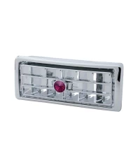 (CARD) CHROME PLASTIC 02-05 KENWORTH CENTER A/C VENT W/ DIAMOND - PURPLE (CARD) CHROME PLASTIC 02-05 KENWORTH CENTER A/C VENT W/ DIAMOND - PURPLE