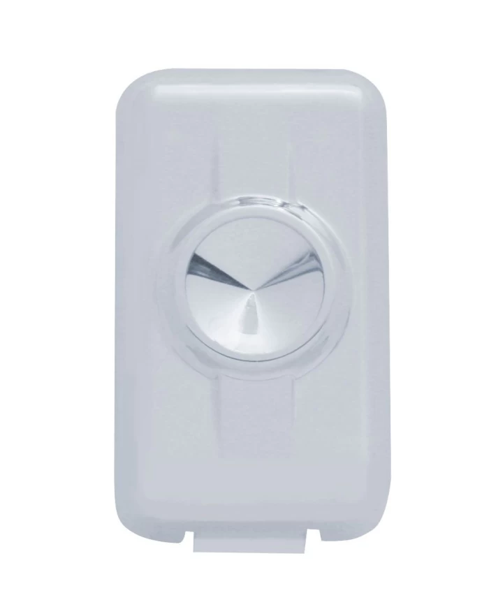 (2/CARD) CHROME PLASTIC VOLVO SWITCH PLUG COVER - INDENTED