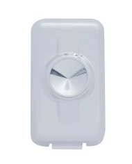 (2/CARD) CHROME PLASTIC VOLVO SWITCH PLUG COVER - INDENTED (2/CARD) CHROME PLASTIC VOLVO SWITCH PLUG COVER - INDENTED