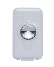 (2/CARD) CHROME PLASTIC VOLVO SWITCH PLUG COVER W/ DIAMOND - CLEAR