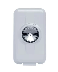 (2/CARD) CHROME PLASTIC VOLVO SWITCH PLUG COVER W/ DIAMOND - SMOKE