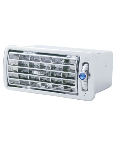 (CARD) CHROME PLASTIC VOLVO A/C VENT W/ DIAMOND - BLUE (CARD) CHROME PLASTIC VOLVO A/C VENT W/ DIAMOND - BLUE