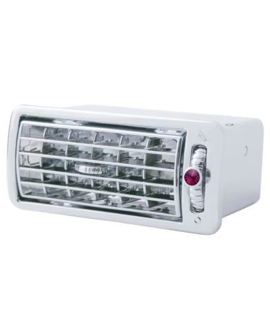 (CARD) CHROME PLASTIC VOLVO A/C VENT W/ DIAMOND - PURPLE (CARD) CHROME PLASTIC VOLVO A/C VENT W/ DIAMOND - PURPLE