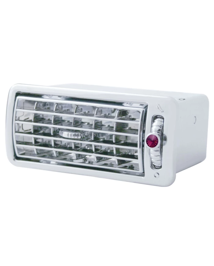 (CARD) CHROME PLASTIC VOLVO A/C VENT W/ DIAMOND - PURPLE (CARD) CHROME PLASTIC VOLVO A/C VENT W/ DIAMOND - PURPLE