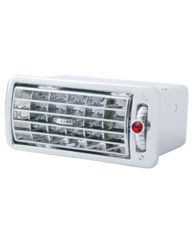 (CARD) CHROME PLASTIC VOLVO A/C VENT W/ DIAMOND - RED (CARD) CHROME PLASTIC VOLVO A/C VENT W/ DIAMOND - RED