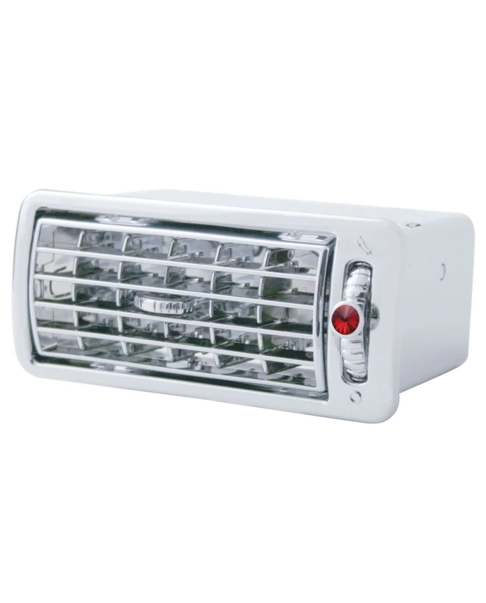 (CARD) CHROME PLASTIC VOLVO A/C VENT W/ DIAMOND - RED (CARD) CHROME PLASTIC VOLVO A/C VENT W/ DIAMOND - RED