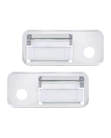(2/CARD) CHROME PLASTIC VOLVO EXTERIOR DOOR HANDLE COVER (2/CARD) CHROME PLASTIC VOLVO EXTERIOR DOOR HANDLE COVER