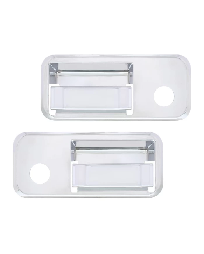 (2/CARD) CHROME PLASTIC VOLVO EXTERIOR DOOR HANDLE COVER (2/CARD) CHROME PLASTIC VOLVO EXTERIOR DOOR HANDLE COVER