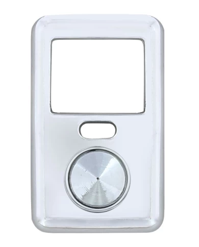 (BULK) CHROME PLASTIC VOLVO SWITCH COVER - INDENTED (BULK) CHROME PLASTIC VOLVO SWITCH COVER - INDENTED