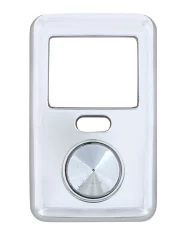 (BULK) CHROME PLASTIC VOLVO SWITCH COVER - INDENTED