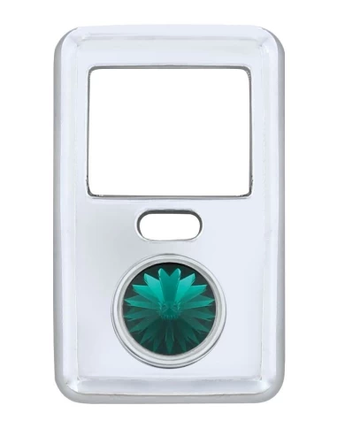 (BULK) CHROME PLASTIC VOLVO SWITCH COVER - GREEN DIAMOND (BULK) CHROME PLASTIC VOLVO SWITCH COVER - GREEN DIAMOND