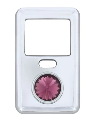 (BULK) CHROME PLASTIC VOLVO SWITCH COVER - PURPLE DIAMOND (BULK) CHROME PLASTIC VOLVO SWITCH COVER - PURPLE DIAMOND