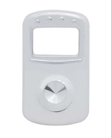 (3/CARD) CHROME PLASTIC PETERBILT ROCKER SWITCH COVER - INDENTED (3/CARD) CHROME PLASTIC PETERBILT ROCKER SWITCH COVER - INDENTED