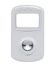 (3/CARD) CHROME PLASTIC PETERBILT ROCKER SWITCH COVER W/ DIAMOND - CLEAR