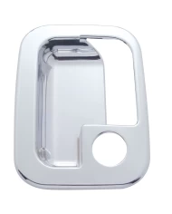 (CARD) CHROME PLASTIC 2005+ PETERBILT/KENWORTH EXTERIOR DOOR & SLEEPER DOOR HANDLE TRIM - DRIVER/LEFT SIDE (CARD) CHROME PLASTIC 2005+ PETERBILT/KENWORTH EXTERIOR DOOR & SLEEPER DOOR HANDLE TRIM - DRIVER/LEFT SIDE