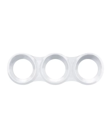 (CARD) CHROME PLASTIC 2005- PETERBILT HORIZONTAL 3 GAUGE CLUSTER COVER W/ VISOR (CARD) CHROME PLASTIC 2005- PETERBILT HORIZONTAL 3 GAUGE CLUSTER COVER W/ VISOR