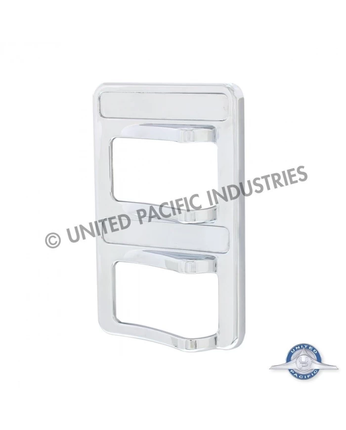 (CARD) 2014+ PETERBILT CHROME ROCKER SWITCH COVER - 2 SWITCHES