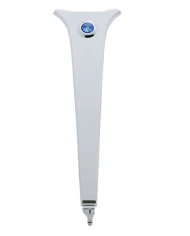 (CARD) CHROME PLASTIC FREIGHTLINER CENTER DASH PANEL W/ DIAMOND - BLUE