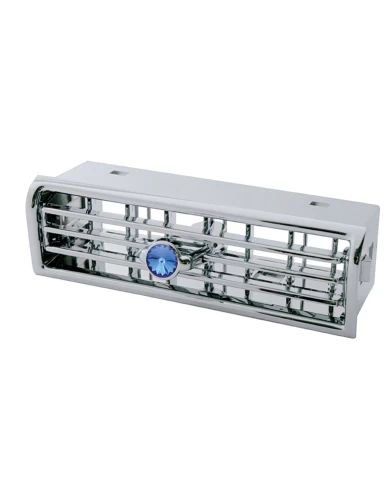 (CARD) CHROME PLASTIC FREIGHTLINER CENTURY A/C VENT W/ DIAMOND - BLUE (CARD) CHROME PLASTIC FREIGHTLINER CENTURY A/C VENT W/ DIAMOND - BLUE