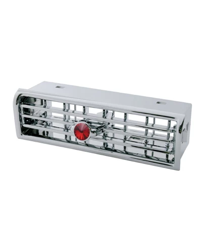 (CARD) CHROME PLASTIC FREIGHTLINER CENTURY A/C VENT W/ DIAMOND - RED (CARD) CHROME PLASTIC FREIGHTLINER CENTURY A/C VENT W/ DIAMOND - RED
