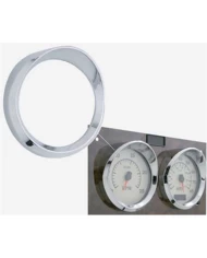 (CARD) CHROME INTERNATIONAL GAUGE COVER W/ VISOR - SPEED/TACH. (CARD) CHROME INTERNATIONAL GAUGE COVER W/ VISOR - SPEED/TACH.