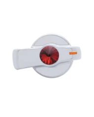 (CARD) CHROME PLASTIC "SIGNATURE" FREIGHTLINER CENTURY A/C KNOB W/ DIAMOND - RED (CARD) CHROME PLASTIC "SIGNATURE" FREIGHTLINER CENTURY A/C KNOB W/ DIAMOND - RED